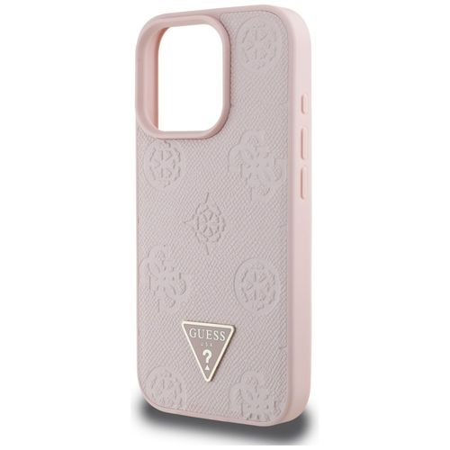 Etui Guess Grained Hot Stamp Peony Triangle Logo MagSafe do iPhone 16 Pro na Arena.pl