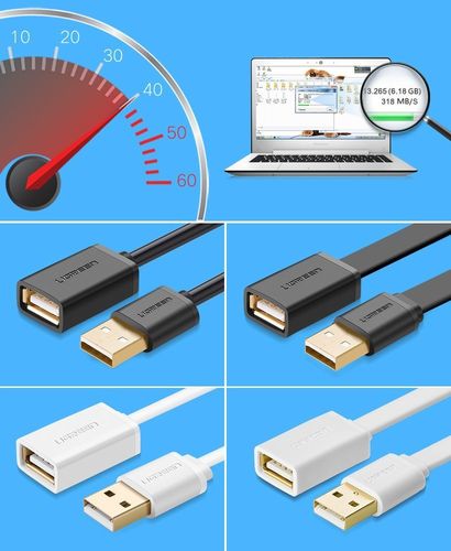 przedłużacz do kabla przewodu usb 2m czarny na Arena.pl