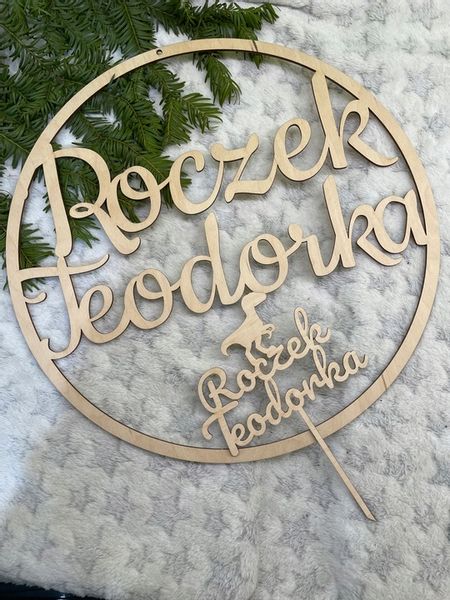 TWÓJ NAPIS w kole obręczy I KOMUNIA ŚWIĘTA CHRZEST ROCZEK URODZINY ŚLUB 50 zdjęcie 3