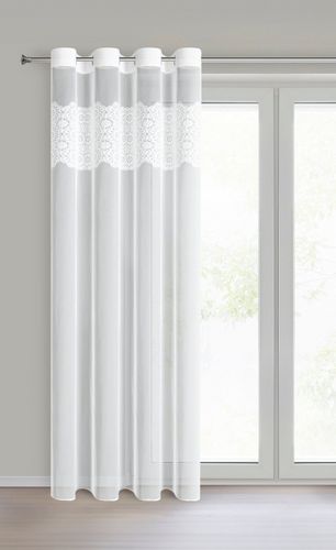 Firana Afrodyta 140x250 biała siatka haft przelotki na Arena.pl