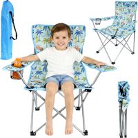 KRZESŁO TURYSTYCZNE SKŁADANE DZIECIĘCE NIEBIESKIE KIDS COLLECTION