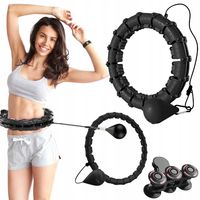 HULA HOP Z OBCIĄŻENIEM ODCHUDZAJĄCE DO ĆWICZEŃ WYPUSTKI 6 KÓŁEK FITNESS