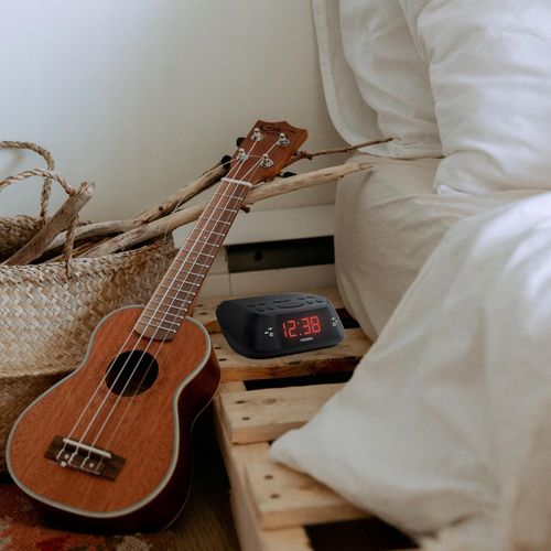 Radio sieciowe FM Metronic 477003 Radiobudzik, z podwójnym alarmem - Czarny na Arena.pl