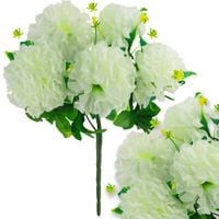 Chryzantemy bukiet sztuczny dekoracja stroik do wazonu 59cm ecru