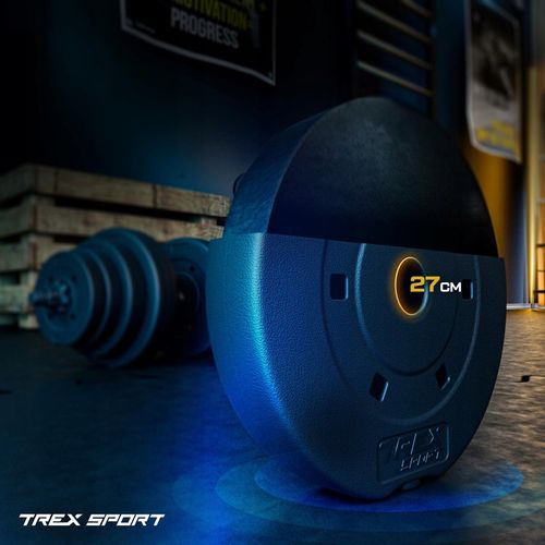 Hantle regulowane bitumiczne 40kg zestaw hantli gryf obciążenia Trex Sport na Arena.pl