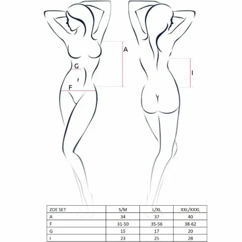 passion zoe komplet damski top i stringi czarny l/xl na Arena.pl