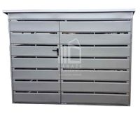 Wiata śmietnikowa spad tył 2,4x1,2m Srebrny Schowek ogrodowy ID510