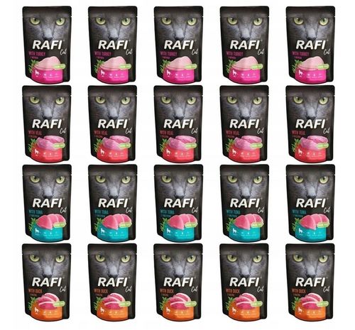 Mokra karma dla kota RAFI mix 4 smaków 40x100g na Arena.pl