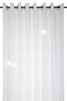 FIRANA BIAŁA NA KÓŁKACH NA PRZELOTKACH METALICZNE ZDOBIENIE 300 x 260 cm