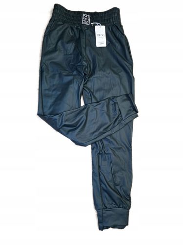 SPODNIE JOGGERY BUTELKOWA ZIELEŃ OCIEPLANE WYSOKI STAN PARROT MIEGO M/L na Arena.pl