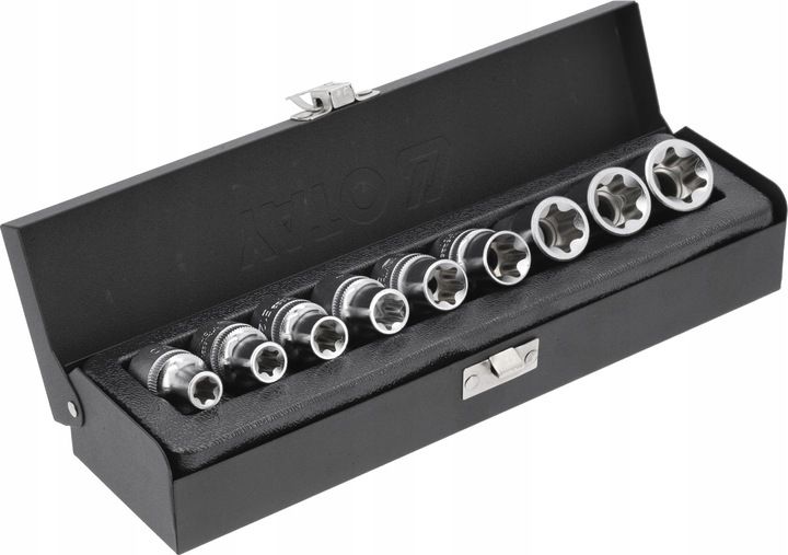 Klucze nasadowe Torx 9szt. 1/2'' - YT-0521 zdjęcie 2