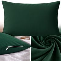 POSZEWKA NA PODUSZKĘ 70x80 CM DUŻA MIĘKKA GŁADKA Z BAWEŁNĄ OEKO-TEX CIEMNY ZIELONY