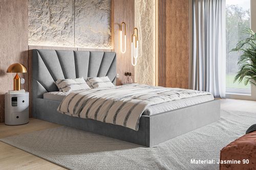 Łóżko tapicerowane slim3 120x200 ze Stelażem i pojemnikiem  kolory na Arena.pl