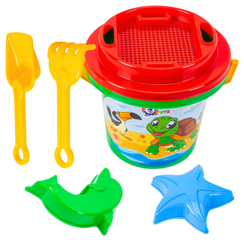 Zestaw Do Piasku Foremki Łopatka Grabki Sitko B1189 na Arena.pl