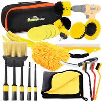 ZESTAW DO CZYSZCZENIA ŁAZIENKI DOMU SAMOCHODU AUTA PĘDZLE SZCZOTKI 23 EL.
