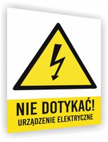 Tablica Nie dotykać! Urządzenie elektryczne nadruk 20x15 cm duży wybór