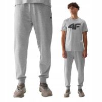 SPODNIE DRESOWE MĘSKIE 4F DRESY SPORTOWE JOGGERY BAWEŁNA WYGODNE SS24M603