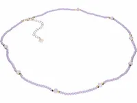 ELEGANCKI POZŁACANY SREBRNY NASZYJNIK WRZOSOWY KRYSZTAŁ BIAŁY AGAT MIŁOŚĆ