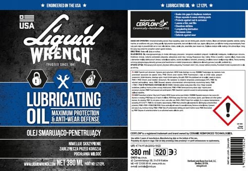 ODRDZEWIACZ DO ŚRUB ZAWIASÓW LIQUID WRENCH OLEJ SMARUJĄCY 380 ml na Arena.pl