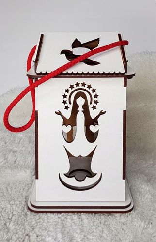 LAMPION ADWENTOWY NA RORATY BIAŁY PODŚWIETLANY na Arena.pl