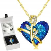 ZŁOTY DAMSKI Naszyjnik Serce DLA KOBIETY GRAWER