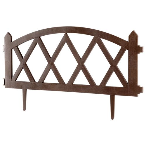 Płotek ogrodowy brązowy 57x25 cm 4 szt. na Arena.pl