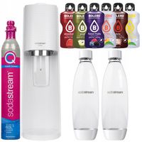 SATURATOR SODASTREAM TERRA BIAŁY 2 BUTELKI DO GAZOWANIA WODY NABÓJ DODATKI