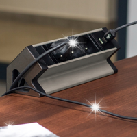 DESK BOX GNIAZDO MEBLOWE SIECIOWE 3 X 230V PLUS 2 x USB A C