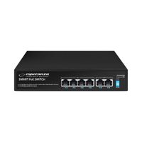 SWITCH PoE 4xPOE 2 x Uplink RJ45 10/100Mbps 60W EXTEND 300M + DO KAMER