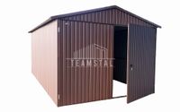 GARAŻ BLASZANY 3m x 5m dwuspad pion - kwaterki - brąz TS212 3x5