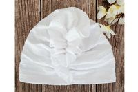 Jamiks turban dla dziewczynki na wiosnę chrzest biały 46-48