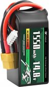 Akumulator Lipo 4-ogniwowy 14.8V 1550mAh 100C Złącze XT60 78X38X29 mm 180g