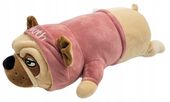 PLUSZAK RÓŻOWY MOPS BULDOG 50 CM – WYSOKA JAKOŚĆ, UROCZA PRZYTULANKA!