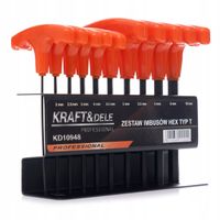 Zestaw klucze imbusowe imbusy 2-10mm sześciokątne 10 elementów KD10948