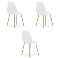 Krzesło skandynawskie białe WAT nowoczesne 3 szt. do kuchni biuro loft