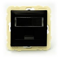 Efapel Logus90 element centralny do gniazda telefonicznego/komputerowego czarny 90441 SPM