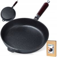 Patelnia Żeliwna Indukcja Gaz Grillowa na Ognisko Solidna Trwała VILDE 24cm