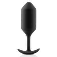 b-vibe snug plug 3 czarny - silikonowy model z obciążeniem 180,7g
