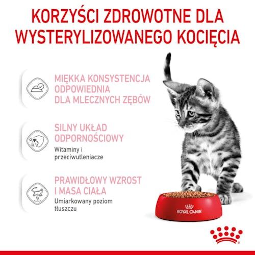 Royal Canin Kitten Sterilised Karma Mokra W Sosie Dla Kociąt Od 6 Do 12 Mie na Arena.pl