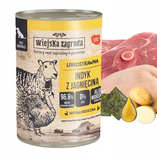 WIEJSKA ZAGRODA PET REPUBLIC Karma mokra dla psa MIX Smaków 12 x 400g na Arena.pl