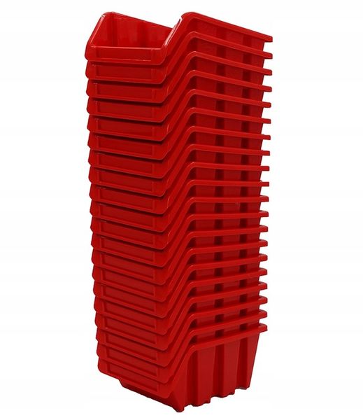 Pudełka warsztatowe kuweta czerwone 155x100x70 mm POJEMNIKI KUWETY 20 SZT zdjęcie 4