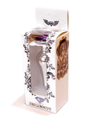 Plug-Jewellery Silver Butt Plug- Purple na Arena.pl