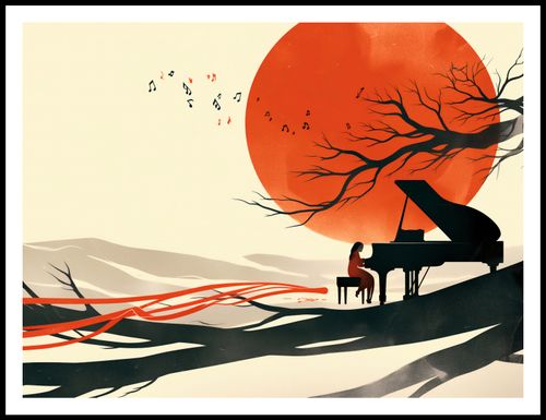 Plakat 100x75cm Pianistka na Arena.pl