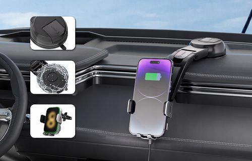 Uchwyt Samochodowy Na Telefon Feegar Qh400 Ładowarka Indukcja Szyba Kokpit na Arena.pl
