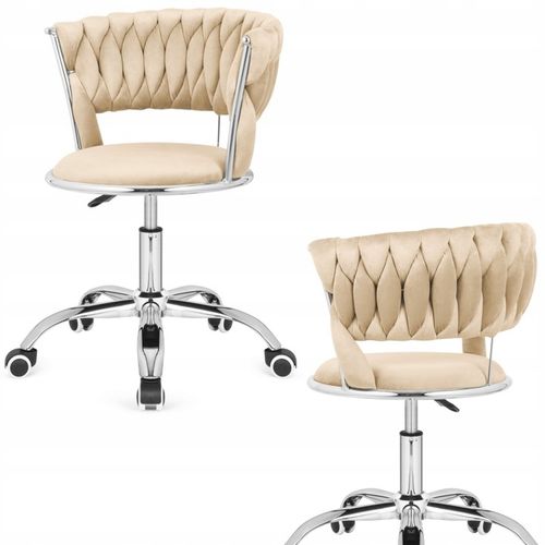 Krzesło obrotowe do biurka ucznia gabinetu regulowane welurowe na Arena.pl