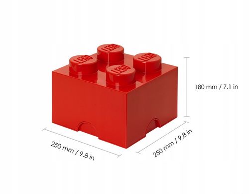 Pojemnik LEGO Storage Brick 4 czerwony na Arena.pl