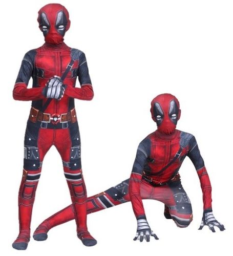 STRÓJ PRZEBRANIE KOSTIUM DEADPOOL COSPLAY 122/128 na Arena.pl