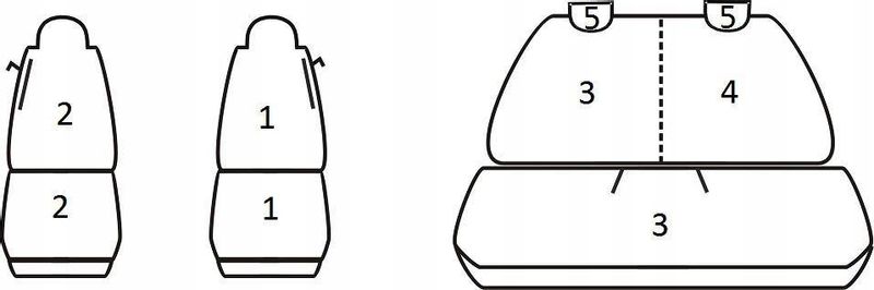 Pokrowce miarowe do Toyota Aygo I 3d (2005-2014r) zdjęcie 2