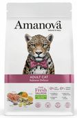 Monobiałkowa karma wysokomięsna dla kotów dorosłych Amanova 68% Łosoś 1,5kg