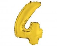 balon foliowy "cyfra 4" złota 35 cm fg-c35z4